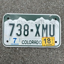 Original US Motorrad Kennzeichen Nummernschild USA ?? Colorado