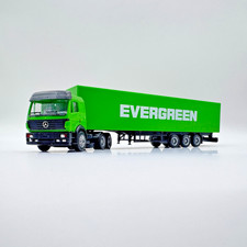 Mercedes SK LKW mit Auflieger "EVERGREEN" - Container Logistik Fuhrpark 1/87