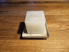 Kerze quadratisch Natur inkl