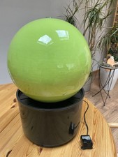 Keramik Gartenbrunnen grün Ø35cm mit Pumpe – Wasserspiel Komplettset 52cm