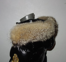 Graufuchs Pelz Kapuze Kragen Fuchs Fellkragen Jacke Silberfuchs Pelzkragen Parka