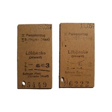 Sulingen - Lübbecke, 1943, 2 Fahrkarten, Dt.Reich, 3.Kl.