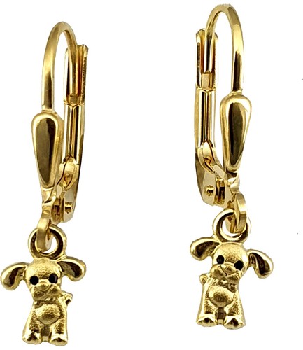 Ohrringe hund gold 333 - ohrringe,