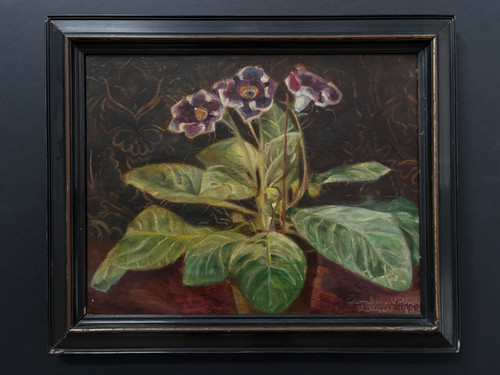 ölgemälde blumen gloxinien - Ölgemälde,