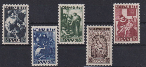 Saarland 1949 267 271 - mi.-nr., 267-271