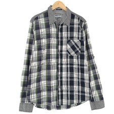 Desigual Herrenhemd Karo Flanell Baumwolle Ya9 Größe L