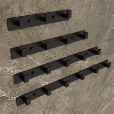 Hakenleiste Garderobenhaken Wandhaken Kleiderhaken Schwarz Haken 3 4 5 6