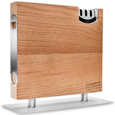 MELOX - XXL magnetischer Messerblock aus Eichen-Holz für 10 Messer (ohne Messer)