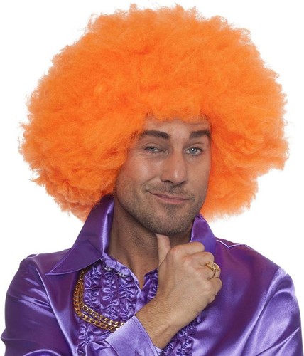 Orange afro perücke karneval - afro,