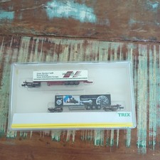 Minitrix Spur N 13492 Kombirail Set Wandt Shimano DB LKW Taschenwagen Güterwagen