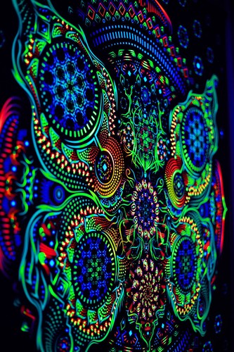 Backdrop psychedelisch - uv,