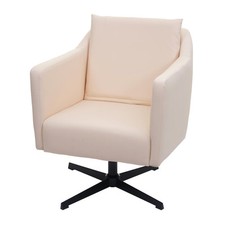 B-Ware Lounge-Sessel MCW-H93b, Relaxsessel Fußkreuz, drehbar, Kunstleder beige