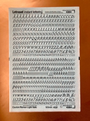 Letraset 4564 caxton roman - 4564,