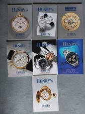 7 x Henry's Auktionskatalog Uhren Spezia-Auktion Rolex Omega Patek ua 2002 2004