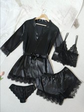 4tlg. Sexy Nachtwäsche Spitze