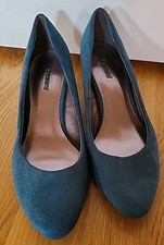 Pumps Petrol Gr. 39 Keilabsatz 6 cm Graceland