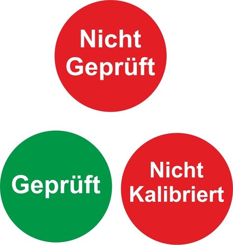 Aufkleber geprüft nicht - geprüft,