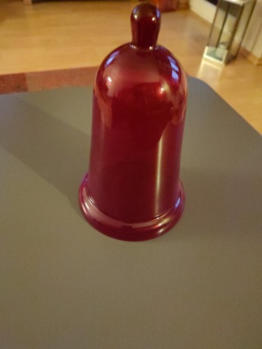 Weihnachtsglocke rot glas - rot,