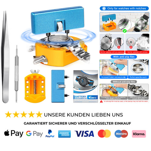 Uhrenöffner werkzeug set - set, mit