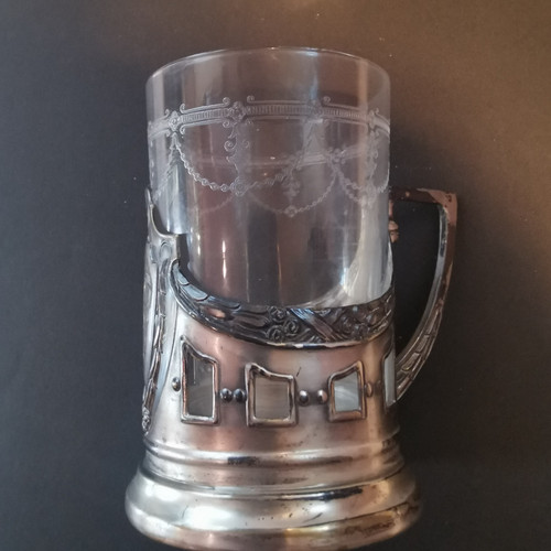 Jugendstil glasbecher mit - -,