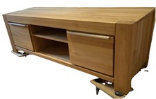 Nena TV-Kommode Kernbuche massiv 2 Schubkästen und 3 offene Fächer