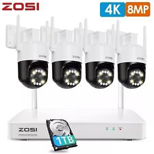 ZOSI 8MP WLAN Überwachungskamera Set Außen 8CH 1TB NVR Wi-Fi 6 IR Farbnachtsicht