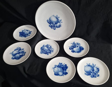 Hutschenreuther Kobaltblau Obst Servierteller + 6 Dessert Salatteller