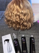 Echthaarperücke blond, Schulterlang leicht gelockt. Custom, Neu, NP €1900