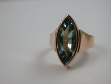 feiner Designer - Ring mit Indigolith Gold 750
