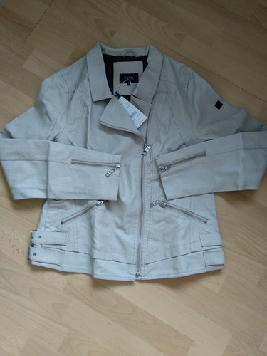Cecil lederjacke beige m - beige,