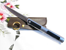 Exklusiv BARKRIVER-Klapp-Taschenmesser-Edelstahl-Heft:BUBINGA-Echtholz-Blau Neu!