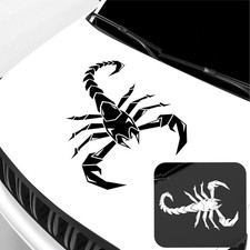 Skorpion Aufkleber Scorpion Motorhaube Tuning Sticker Schwarz 80x60 cm N20K5C