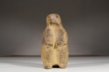 Murmeltier Karlsruher Majolika Keramik Figur 16cm ca. 1970s