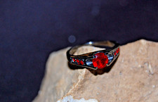 Damenring schwarzgrau mit