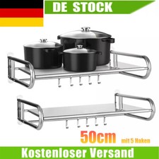 Mikrowellenhalter Mikrowellen Halterung Ablage Halter Wandhalter mit 5 Haken Neu