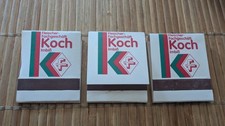 3 Streichholzbriefchen der legendären "Metzgerei Koch" aus Wildbergerhütte