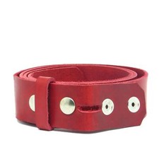Wechselgürtel mit Druckknöpfe 4 cm breit rot Rindsleder
