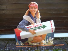 Wrigley`s Spearmint Kaugummi Werbung der 1970er Jahre aus Kunststoff 100 x 95cm