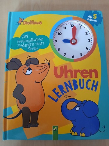 Maus und elefant uhrenlernbuch - elefant,