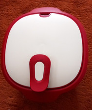 Tupperware Warmie Tup 3,4 L Thermo-Duo Warmhalte Tupperdose Rot Weiß
