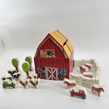 Wooden Barn Building Blocks