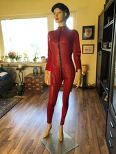 Catsuit Snake Design Wetlook Damen Overall Gr.XL - Neu Ganzanzug 2-Wege RV