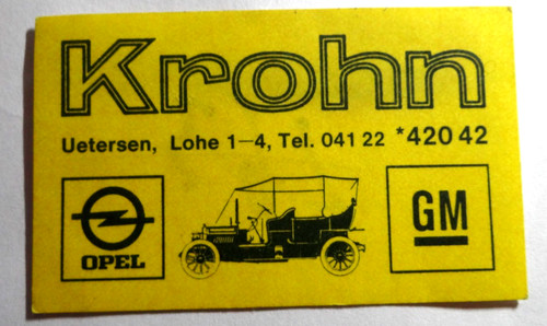 Werbe aufkleber opel - werbe-aufkleber, gm