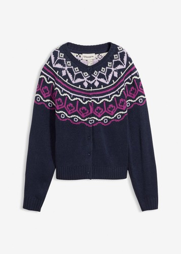 Oversize norweger strickjacke - oversize, norweger-strickjacke