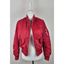 Bershka Premium collection Damen Bomberjacke Jacke rot M 38 Herbst wunderschön