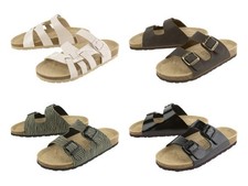 Damen Pantoletten Tieffußbett