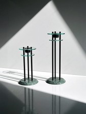 Milano Series Design 80er Art Deco Revival Kerzenständer Postmodern Marmor Grün