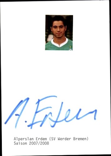 Autogramm fußballer alperslan - fußballer,