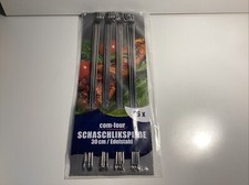H120 Schaschlikspieße 16x  aus Edelstahl - 30 cm Lange Fleischspieße