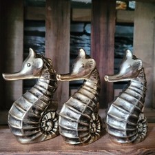 3 x Seepferd Gold Keramik